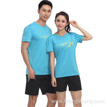 LiDong wholesale cheap running suit gym t shirt